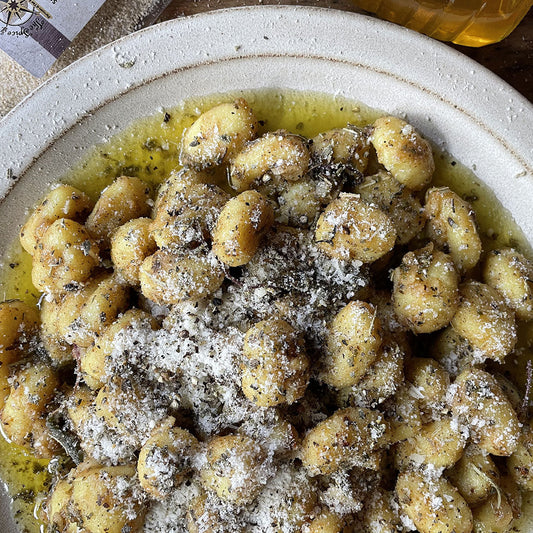 Honey Truffle Gnocchi with Brown Butter and Fried Sage