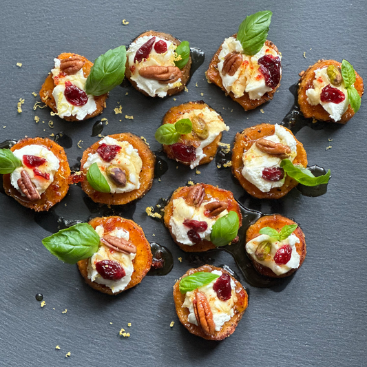 Sweet Potato Goat Cheese Rounds