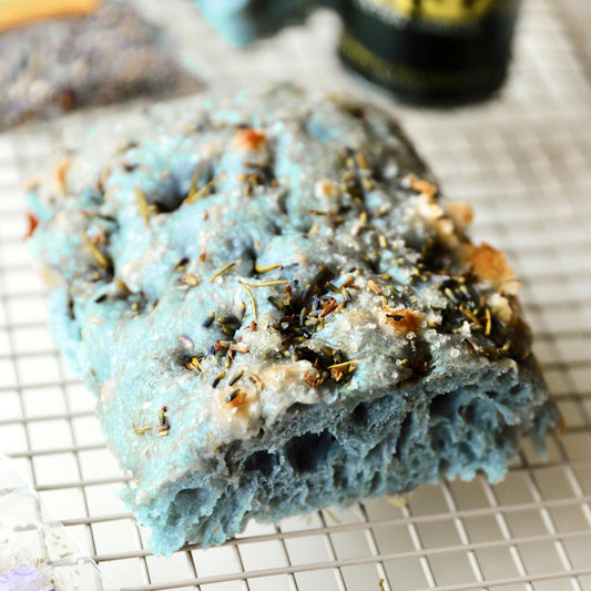 Butterfly Pea Flower Focaccia