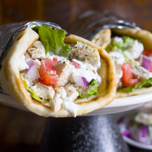 Greek Chicken Gyros & Tzatziki