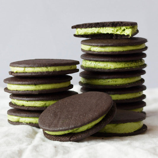 Matcha Oreo Sandwich Cookies