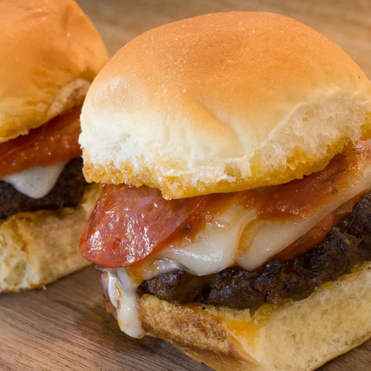 Pepperoni Pizza Burger Sliders