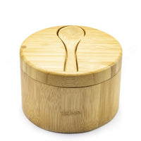 Bamboo Salt Box w Magnetic Spoon