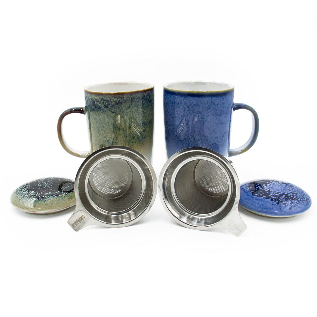 Blue and Green Cloud Tea Mug Infusers View 1