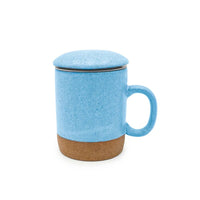 Branded Matte Blue Glaze Tea Mug Infuser - view 3