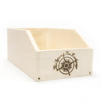 Large Branded Wood Storage Box