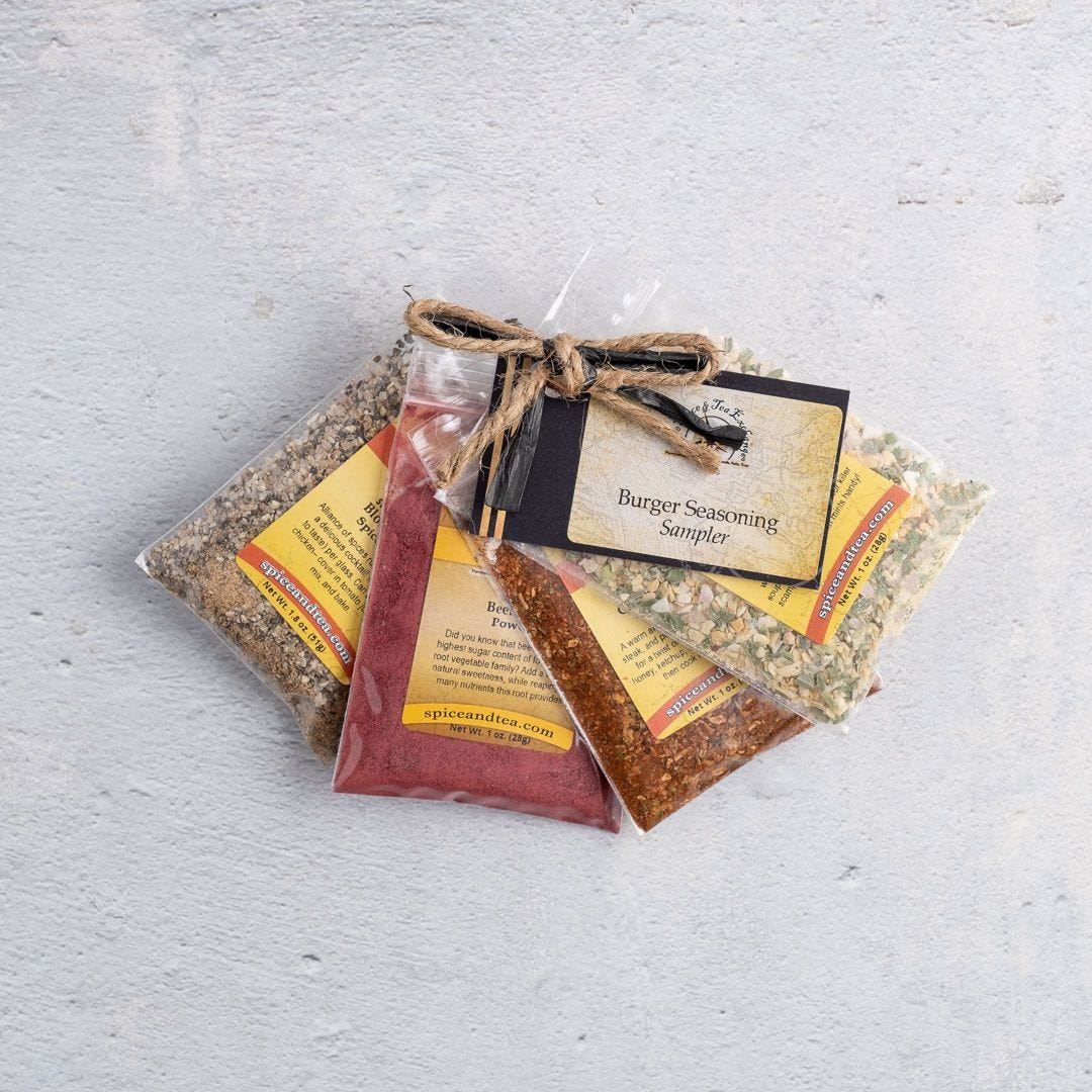 Seasoning Powder Sample Burger Seasonings Sampler | The Spice & Tea Exchange