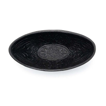 Cast Iron Black Oval Bowl