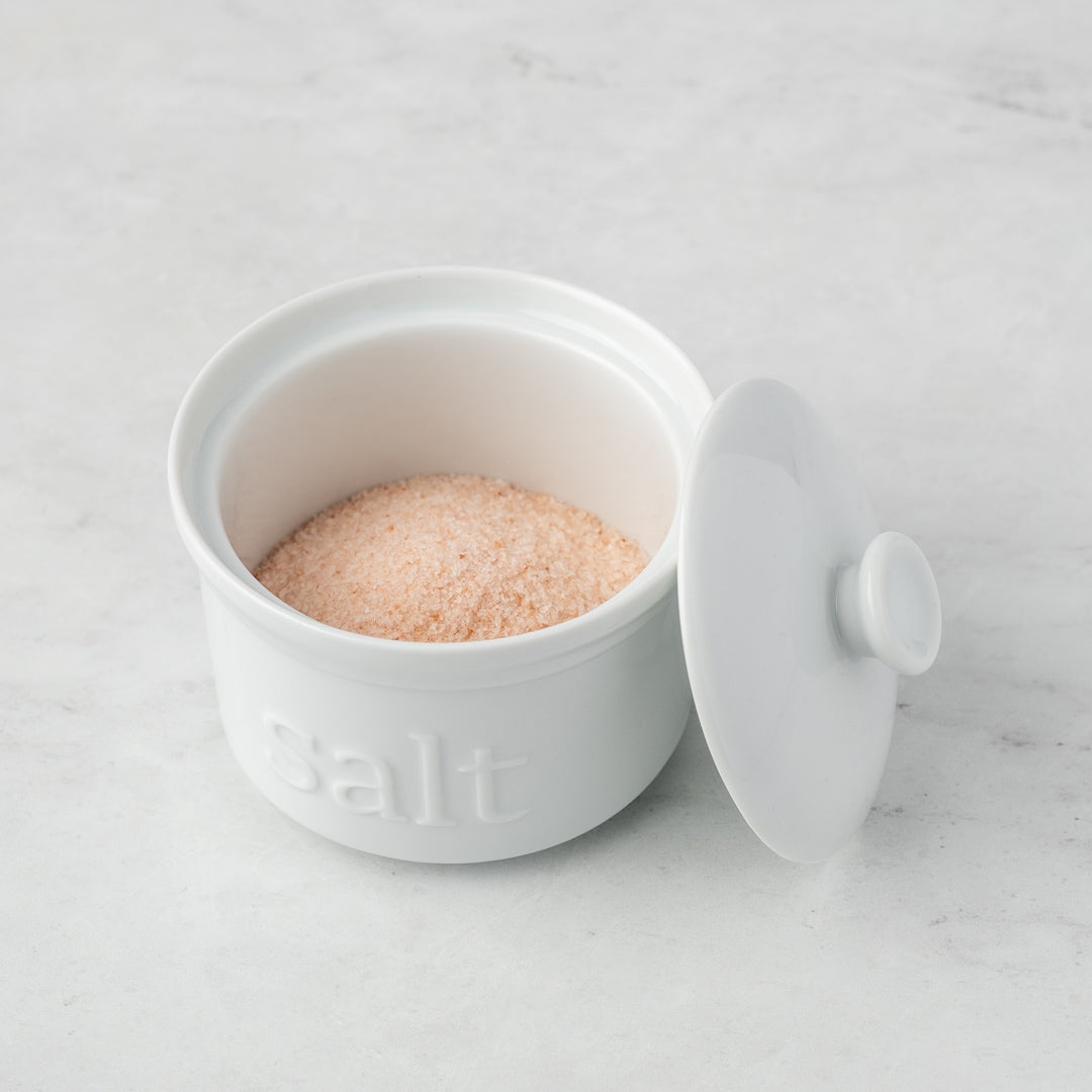 White Ceramic Salt Cellar