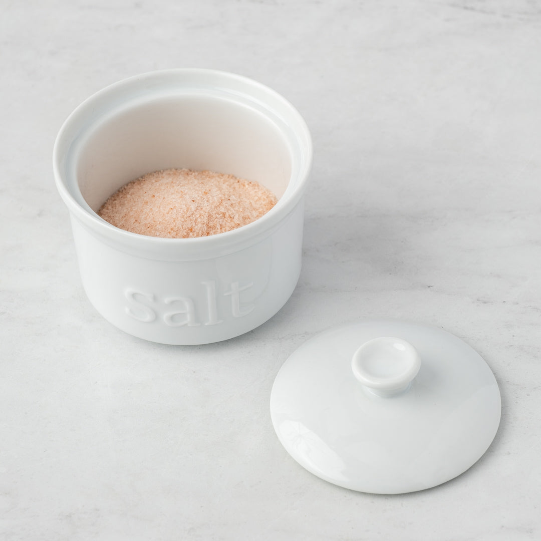 White Ceramic Salt Cellar