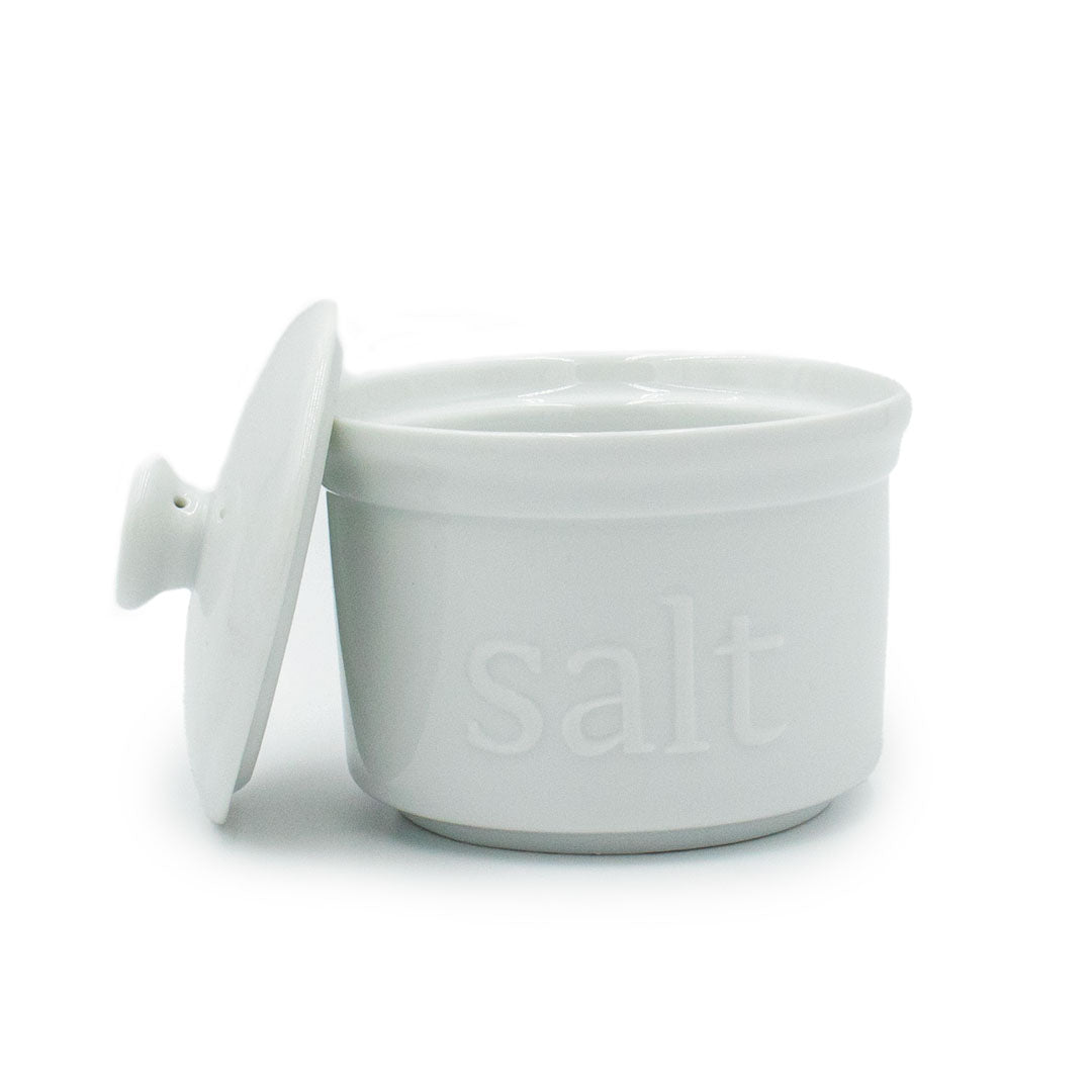 White Ceramic Salt Cellar