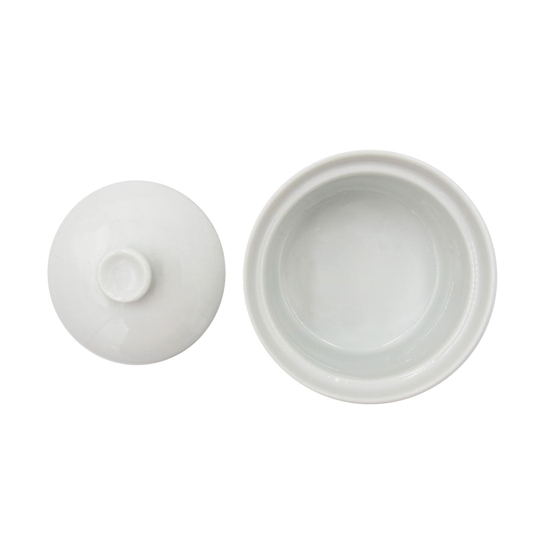 White Ceramic Salt Cellar