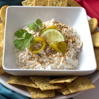 Chesapeake Bay Spice Blend on fish dip surrounded by crackers