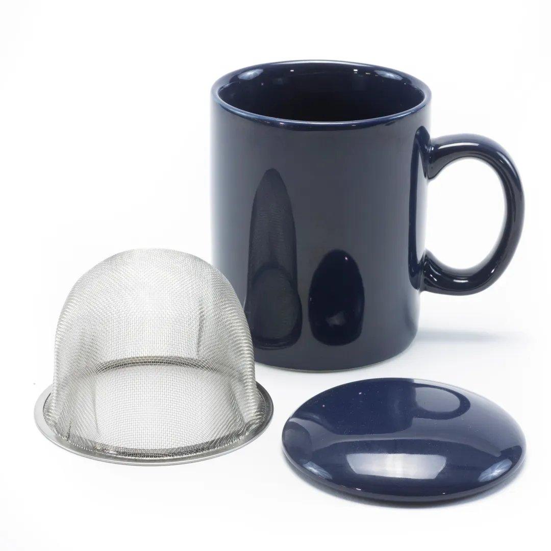 Evening Blue Branded Tea Mug Infuser