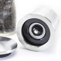 Glass Pepper Mill with Steel Lid - view 1