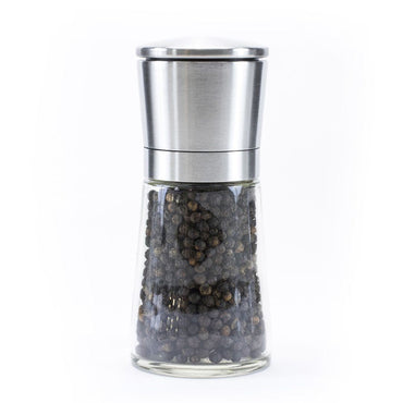 Glass Pepper Mill with Steel Lid - view 2