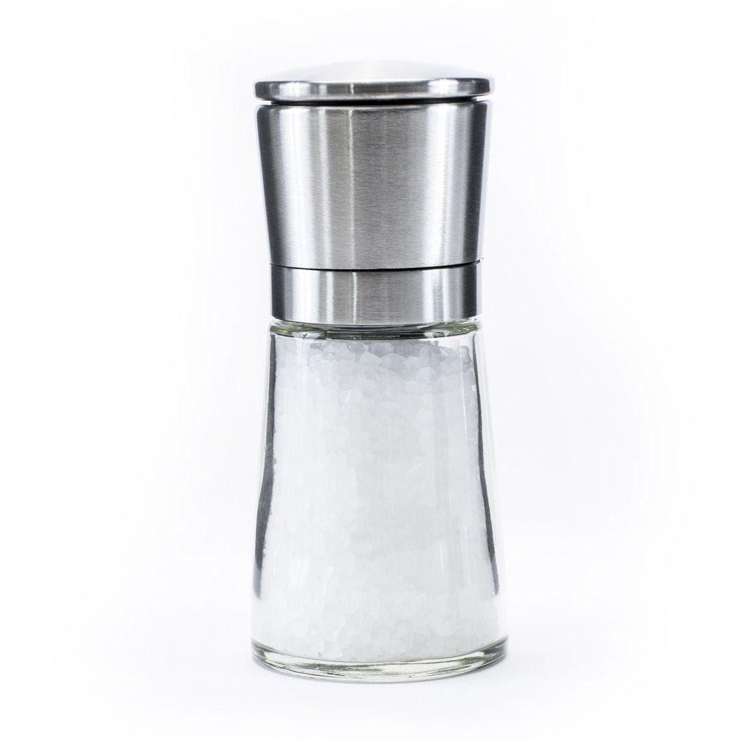 Glass Salt Mill with Steel Lid - view 1