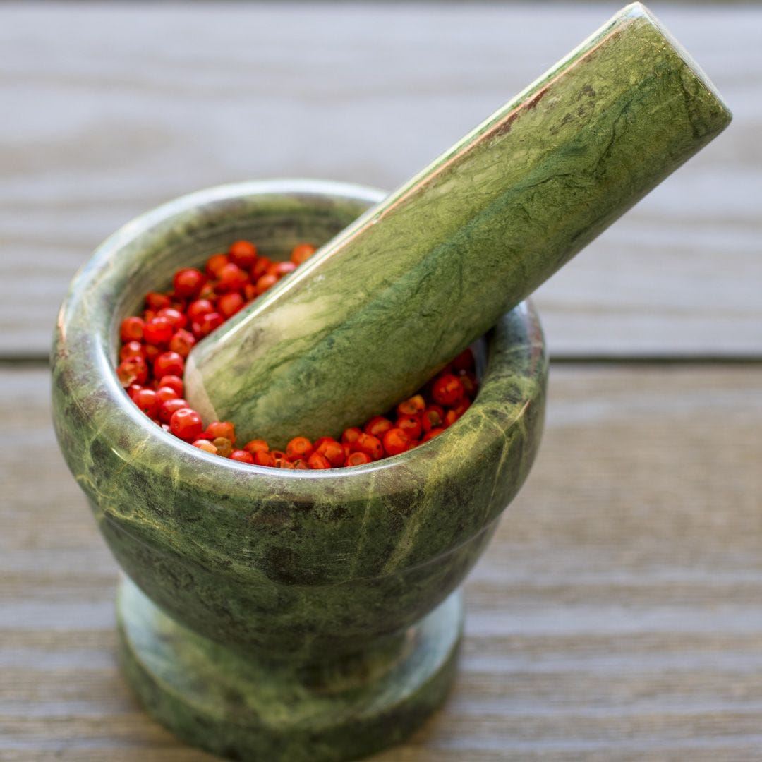 Green Mini Marble Mortar & Pestle - view 1