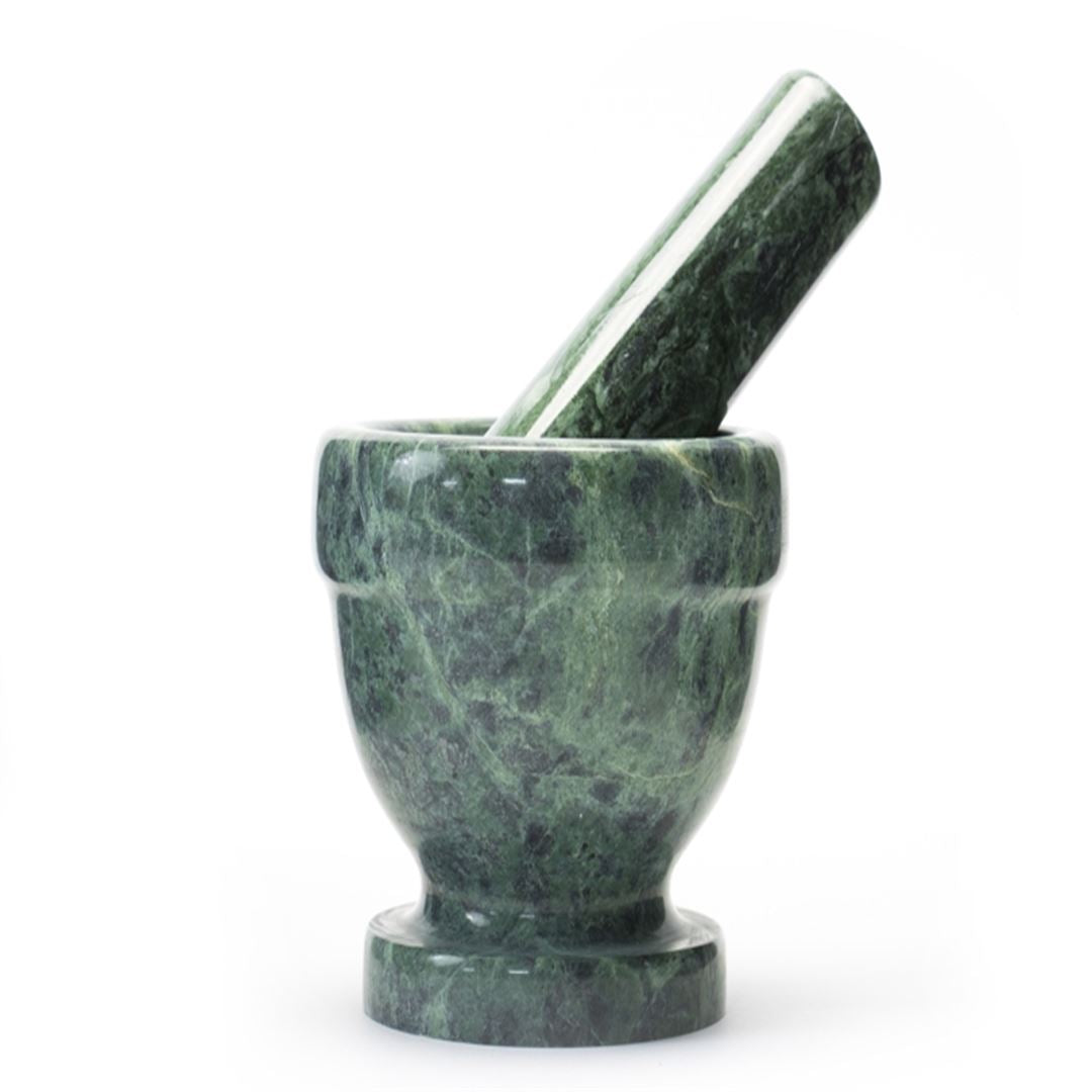 Green Mini Marble Mortar & Pestle - view 2