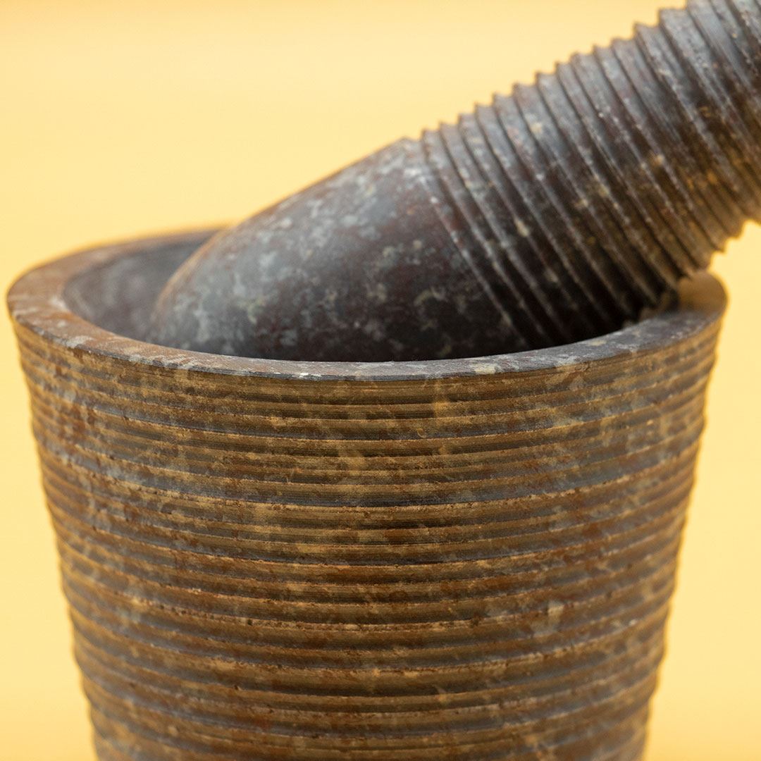 Grooved Soapstone Mortar & Pestle - view 3