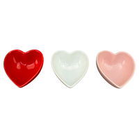 Heart Bowl Set - red, white, and pink bowls