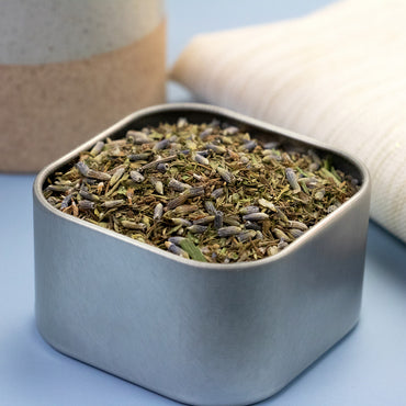 Herbs de Provence Spice Blend in a square tin