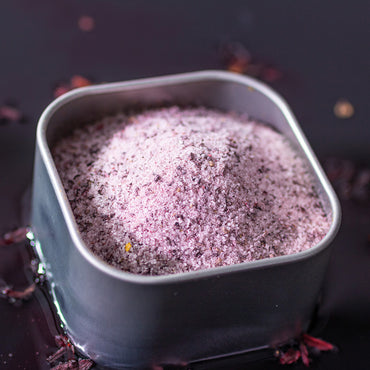 Hibiscus Sugar in square tin