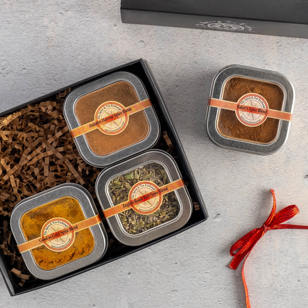 Holiday Seasonings 4 Tin Gift Box - view 1