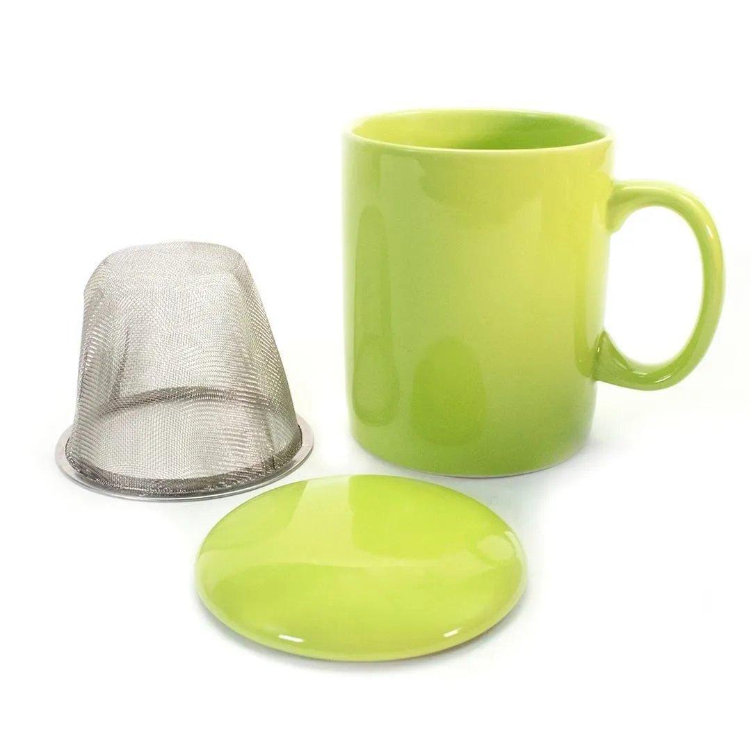 Green Branded Tea Mug Infuser