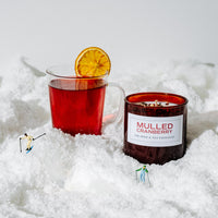 Mulled Cranberry Spice Herbal Tea and Candle