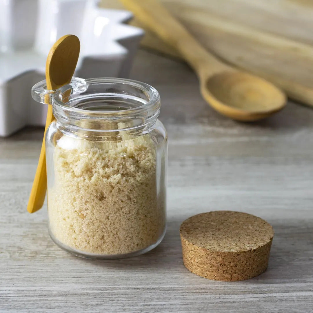 Round Glass Jar with Cork & Spoon - view 1