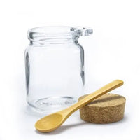 Round Glass Jar with Cork & Spoon - view 2