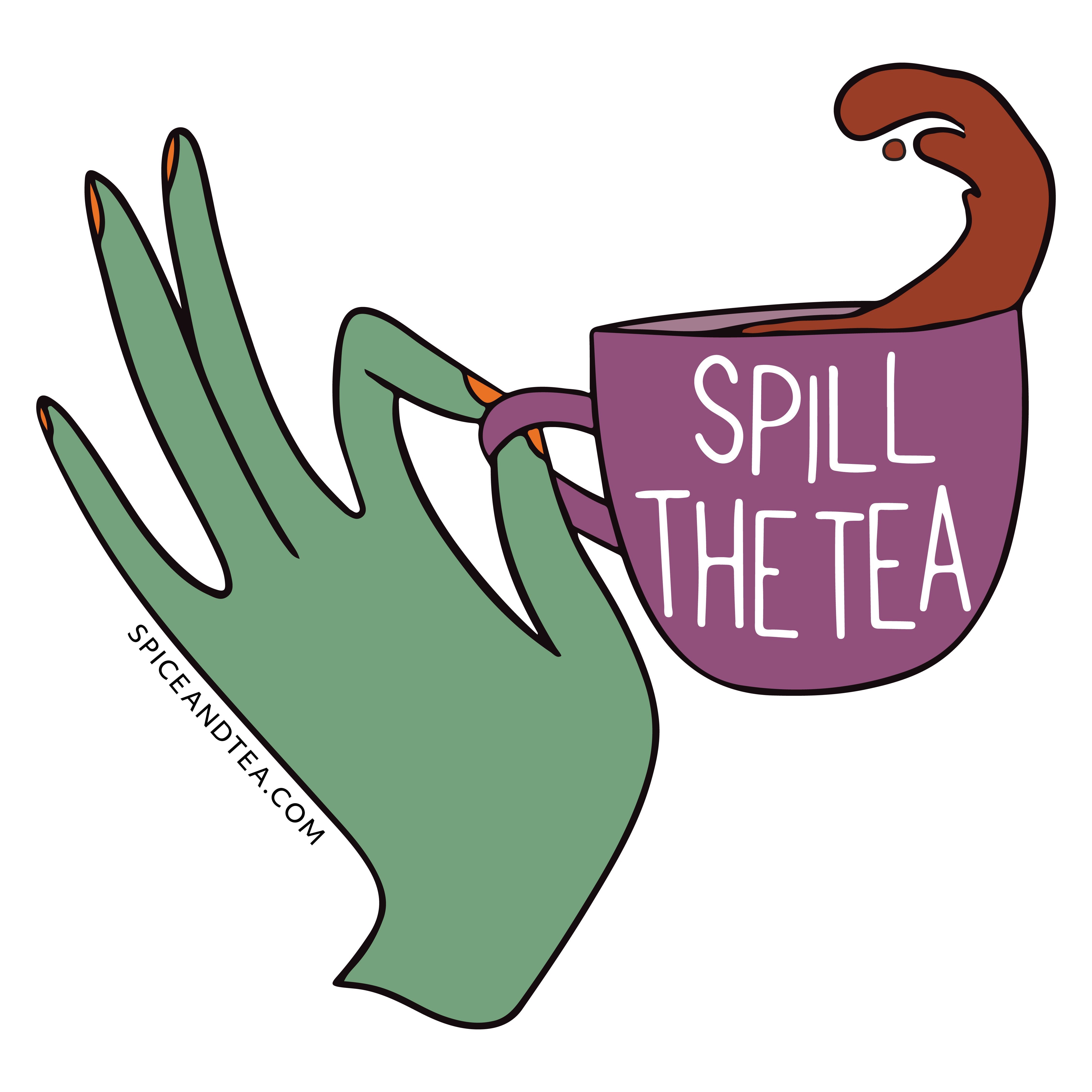 Spill the Tea Vinyl Sticker - view 1