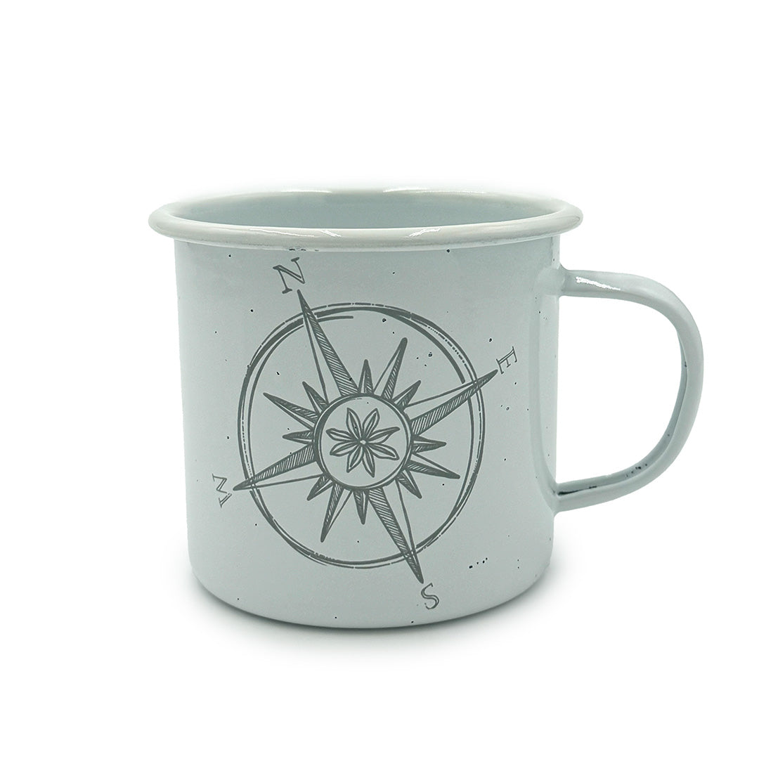 White Branded Enamel Camp Mug - view 1