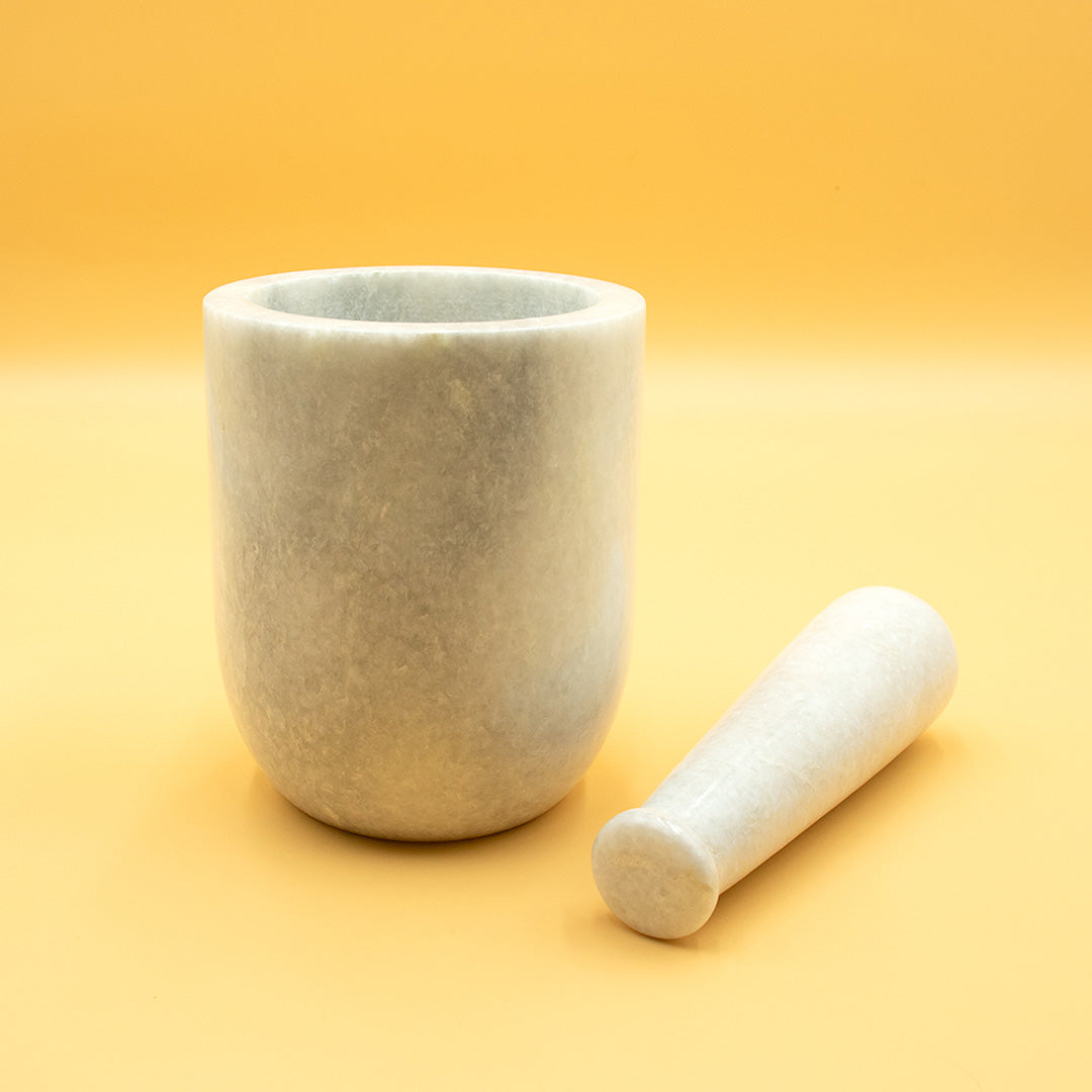 White Marble Mortar & Pestle - view 4