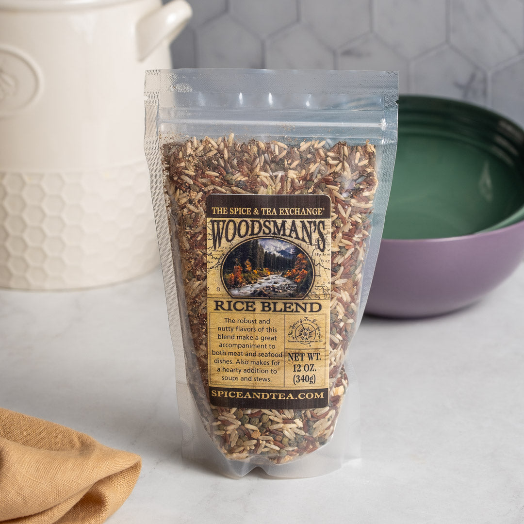 Woodsman's Rice Blend in 12 oz packaging